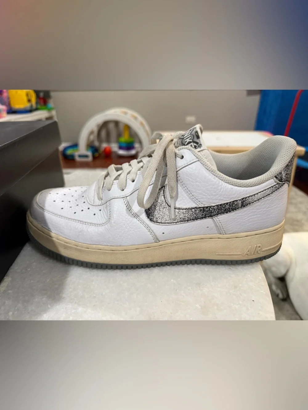 Nike Air Force 1 50 years of hip hop classic. Black and white. Size 10.5.